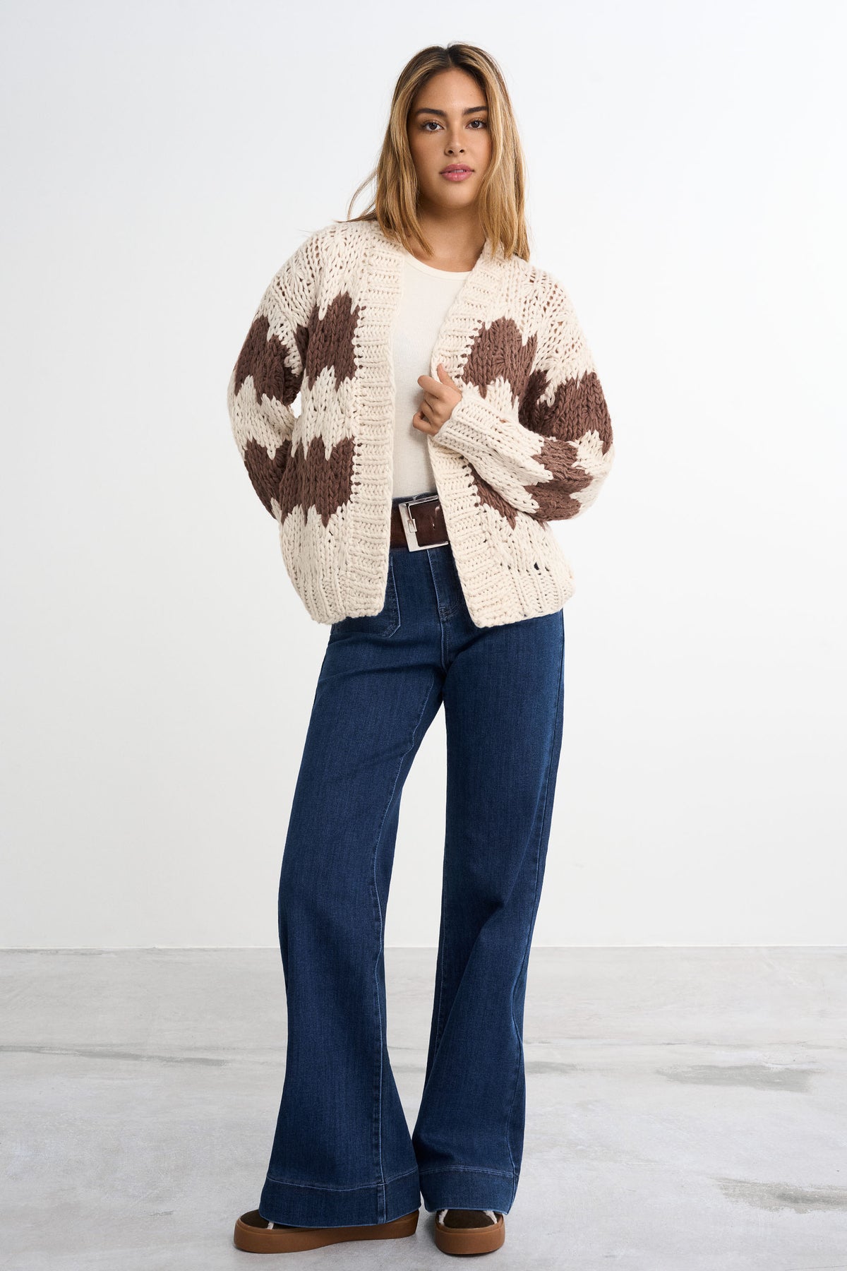 Chunky strikcardigan