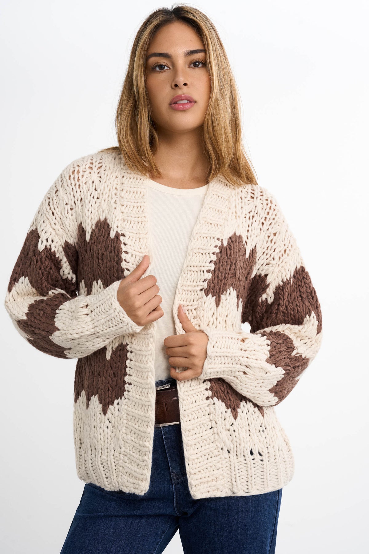 Chunky strikcardigan