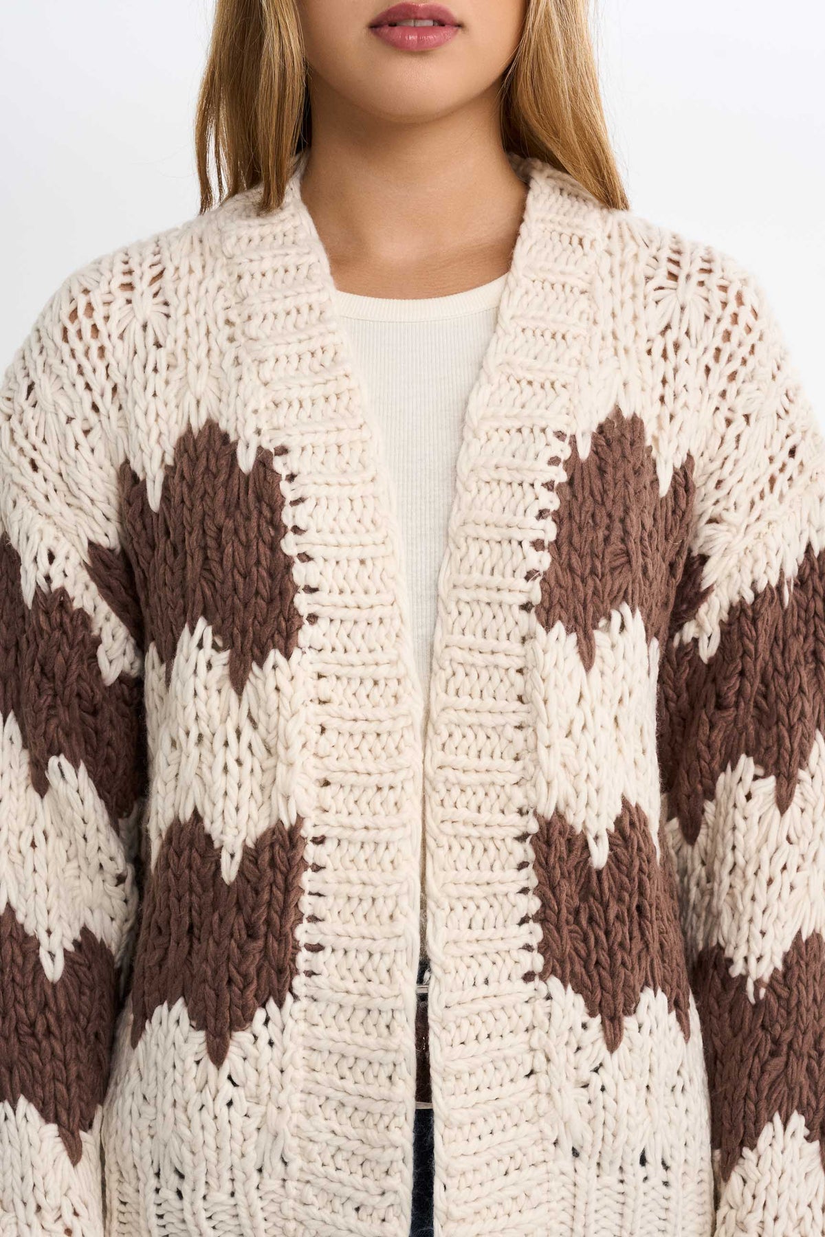 Chunky strikcardigan