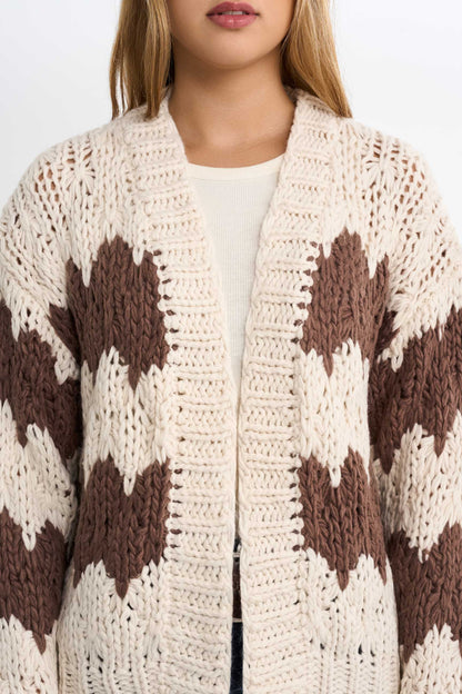 Chunky strikcardigan