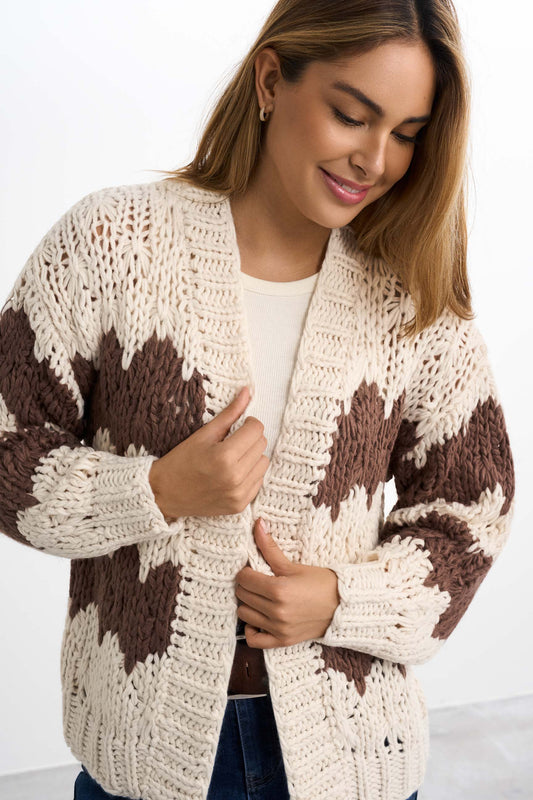 Chunky strikcardigan