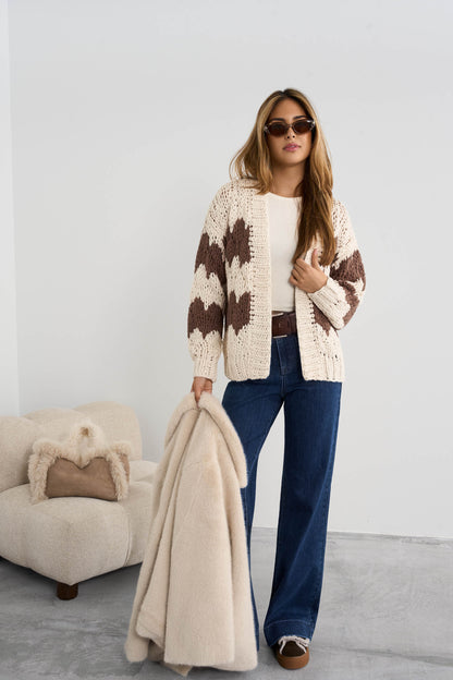 Chunky strikcardigan
