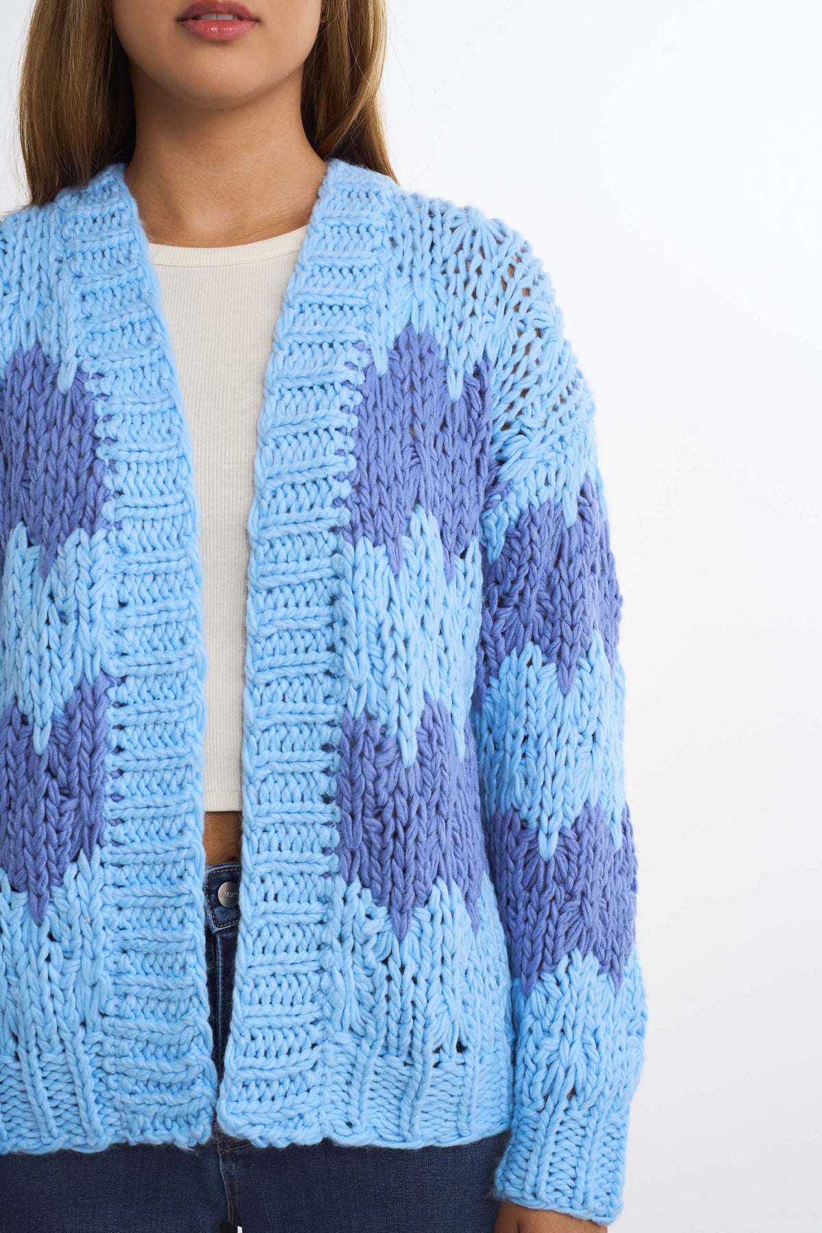 Chunky strikcardigan