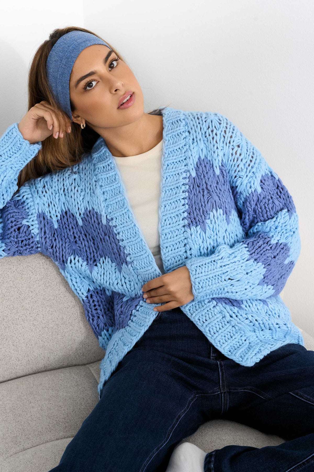 Chunky strikcardigan