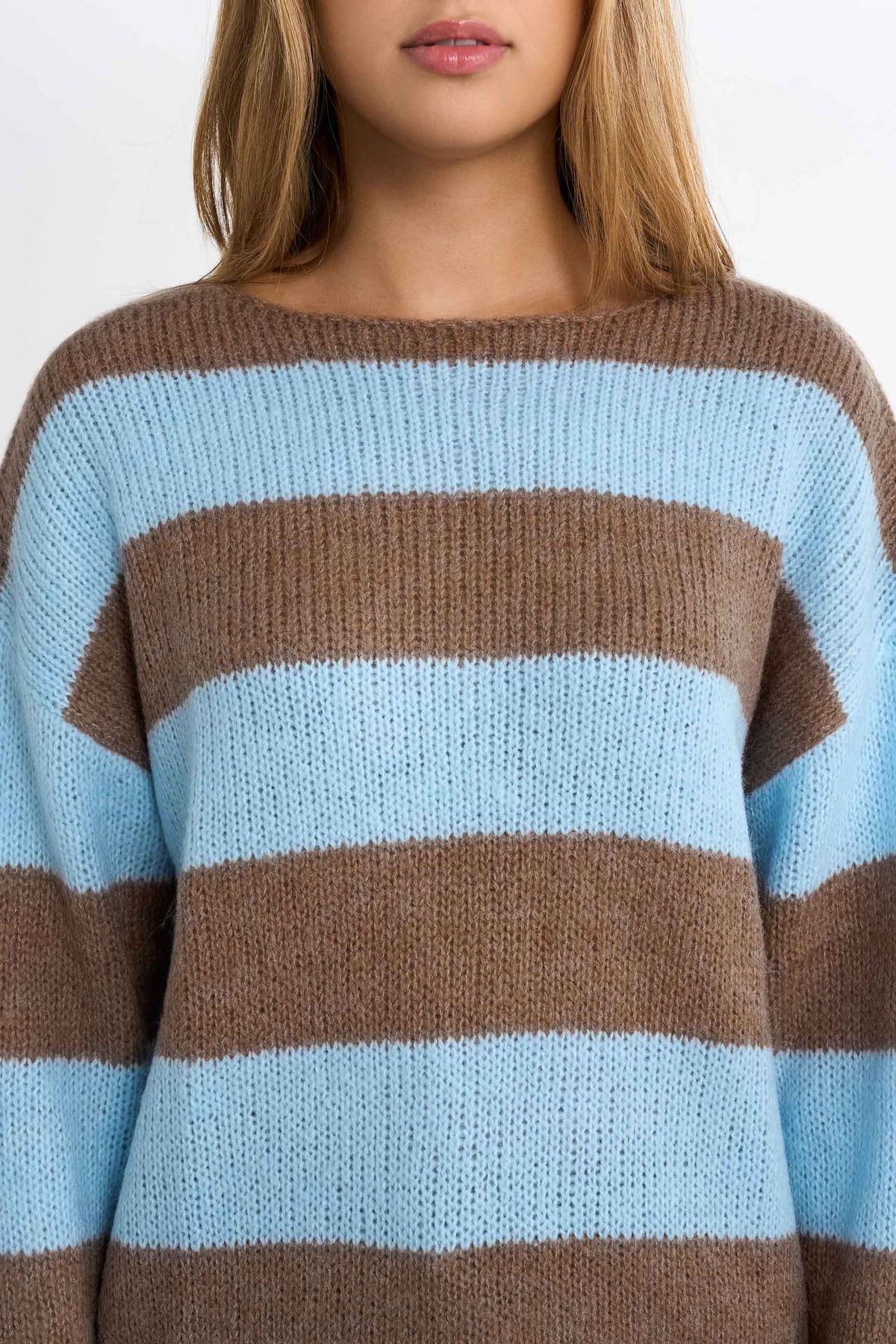 Strikket Stribet Sweater