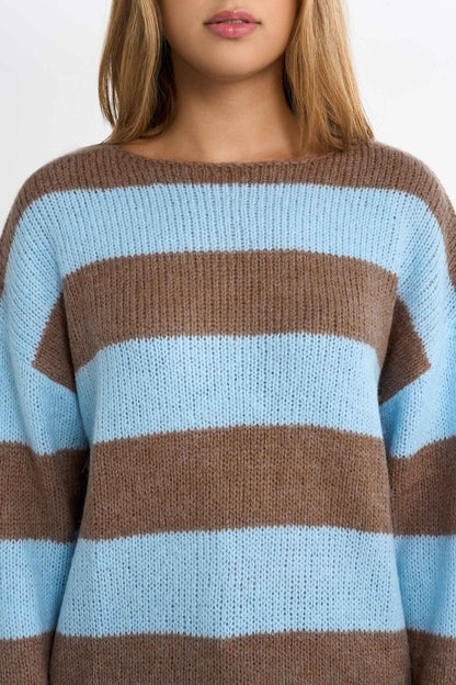 Strikket Stribet Sweater