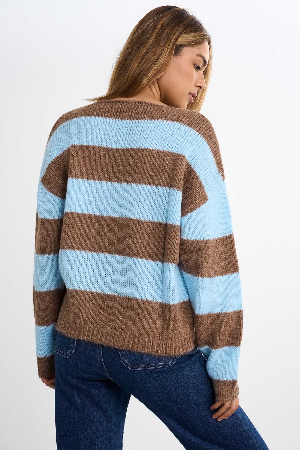 Strikket Stribet Sweater