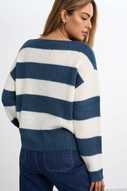 Strikket Stribet Sweater