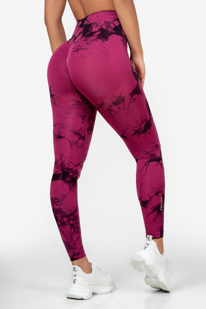 Pink Tie Dye Scrunch Leggings