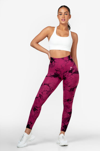 Pink Tie Dye Scrunch Leggings