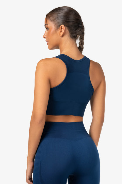Blue Elevate Crop Top - for dame - Famme - Sports Bra