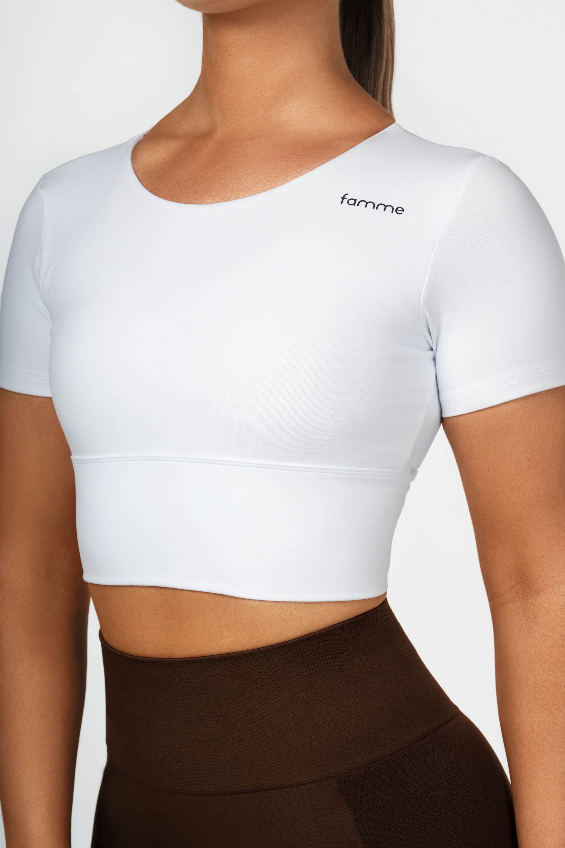 White Extended T-Shirt - for dame - Famme - T-Shirt