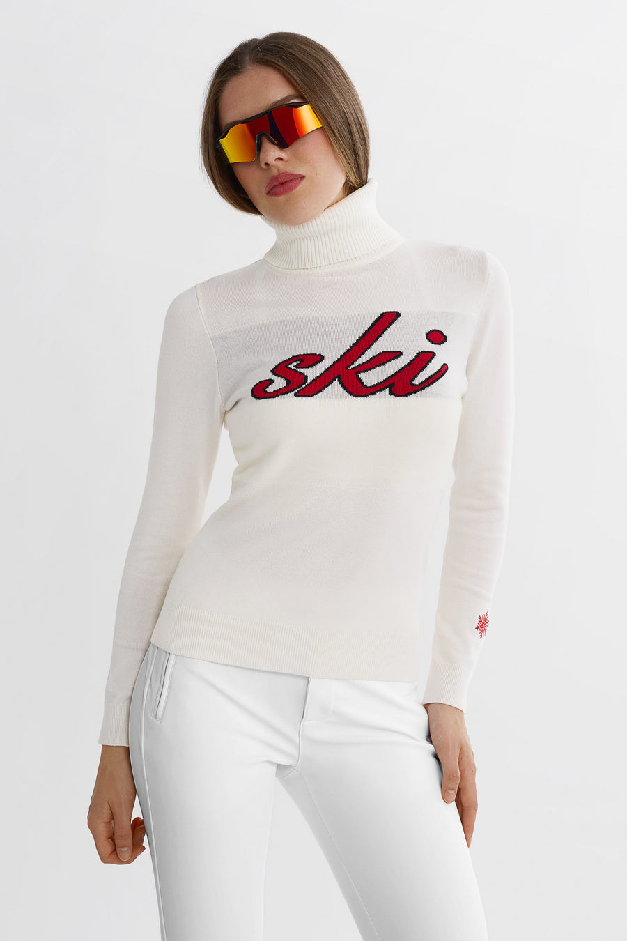 Retro Ski Sweater · White/Red
