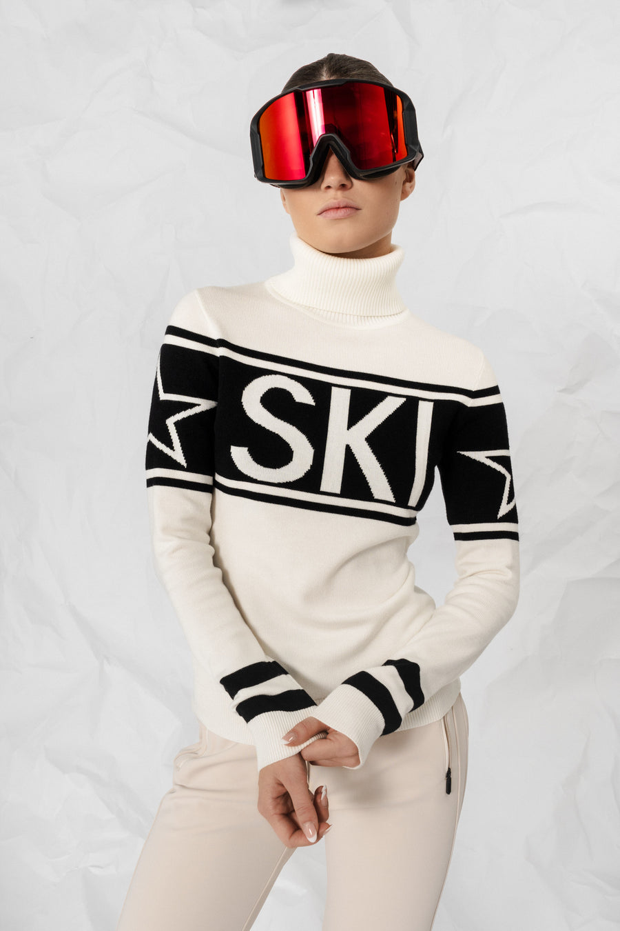 SKI Sweater · White/Black
