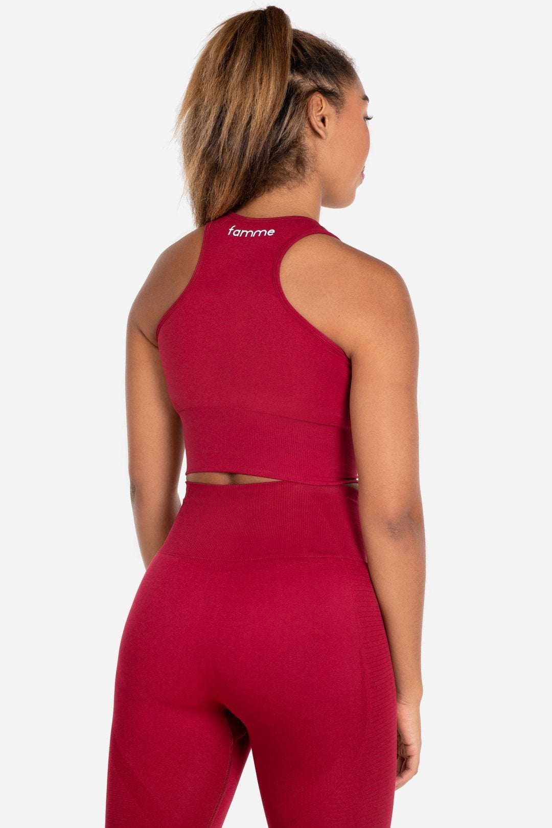 Red Elevate Crop Top - for dame - Famme - Sports Bra
