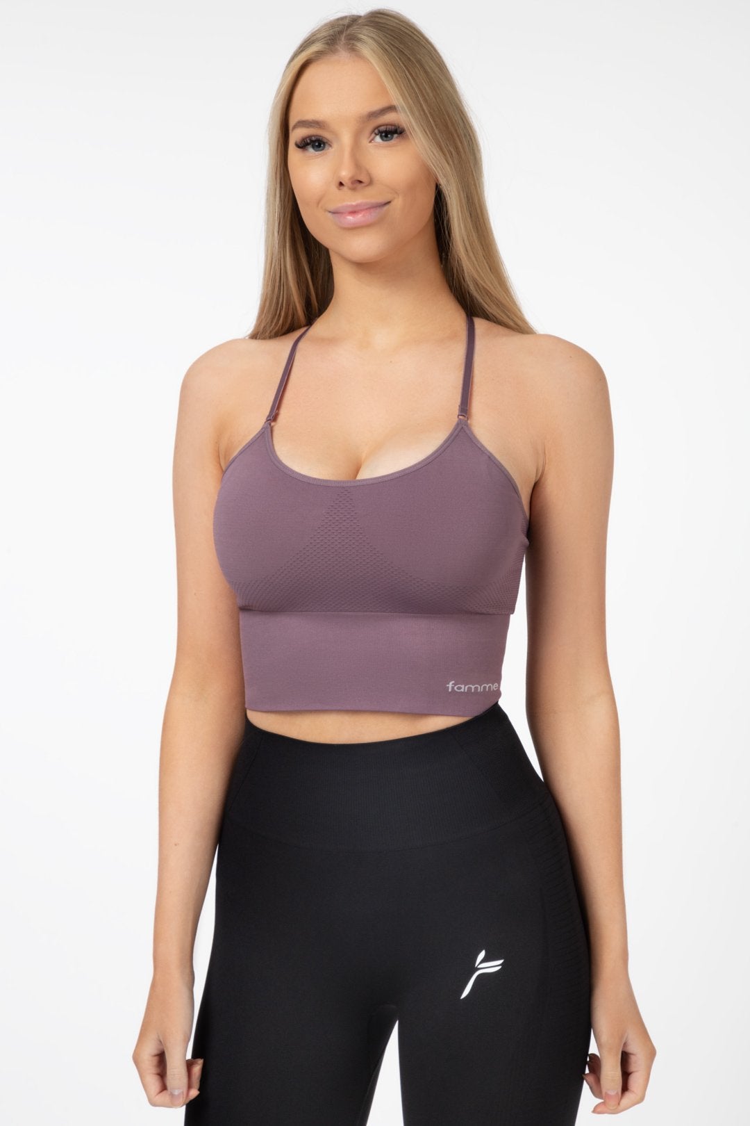 Purple Power Seamless Top - for dame - Famme - Crop Top